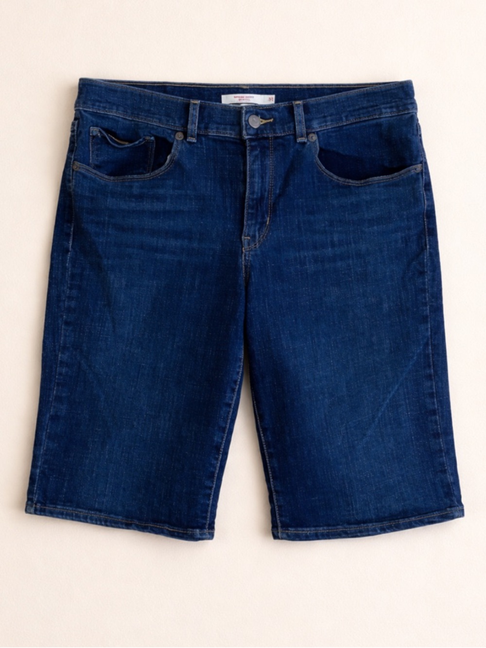 Levi’s Bermuda Denim Shorts Women’s Size 30 Blue Mid Rise Stretch Jean Shorts